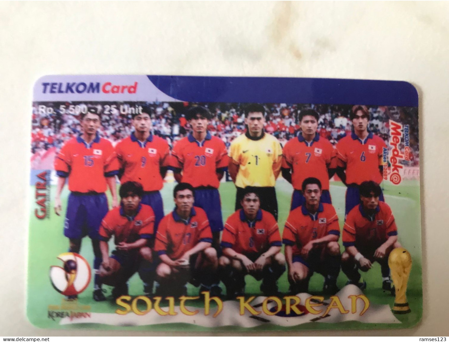 TELKOM  CARD INDONESIA    FOOTBALL TEAM  SOUTH KOREA - Indonesien