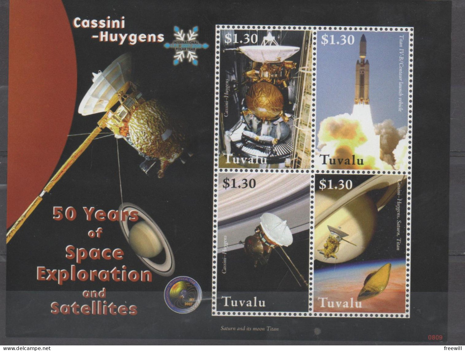 Tuvalu Space Exploration And Satellites - Cassini-Huygens XXX - Tuvalu