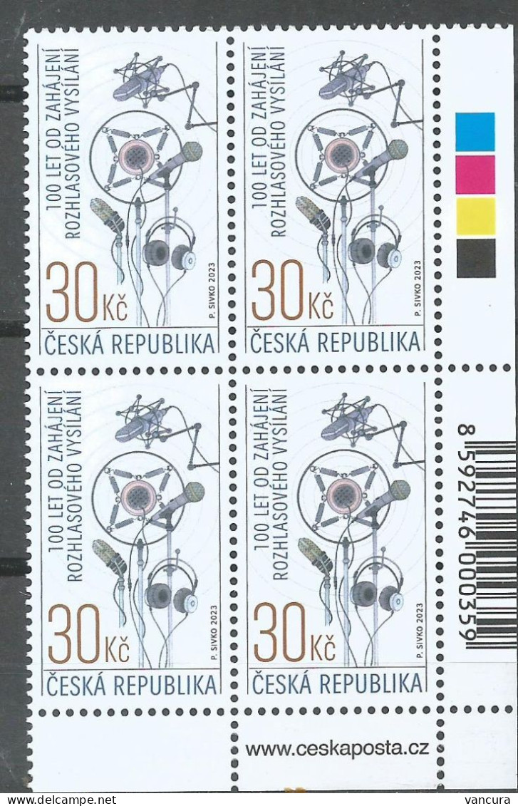 ** 1203 Czech Republic Centenary Of The Radio Broadcast 2023 - Ungebraucht