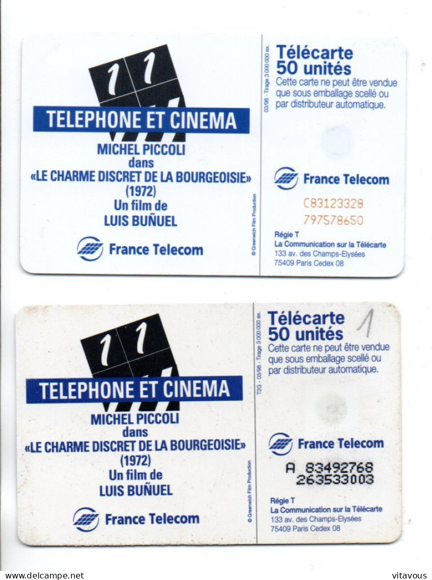 Acteur Michet PICCOLI  Film Movie 2 Télécarte France 50 Unités  Phonecard  (K 379) - 1998