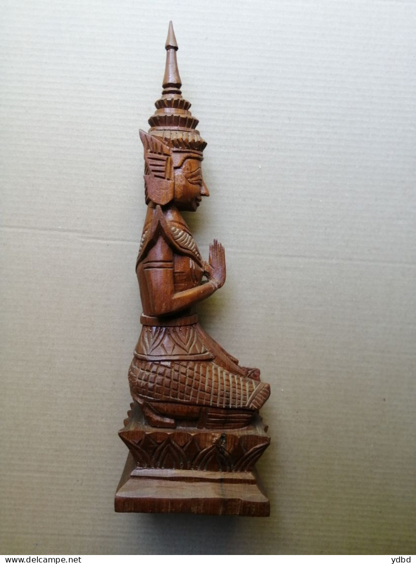 STATUE EN BOIS SCULPTE DE DIVINITE HINDOU - Asian Art