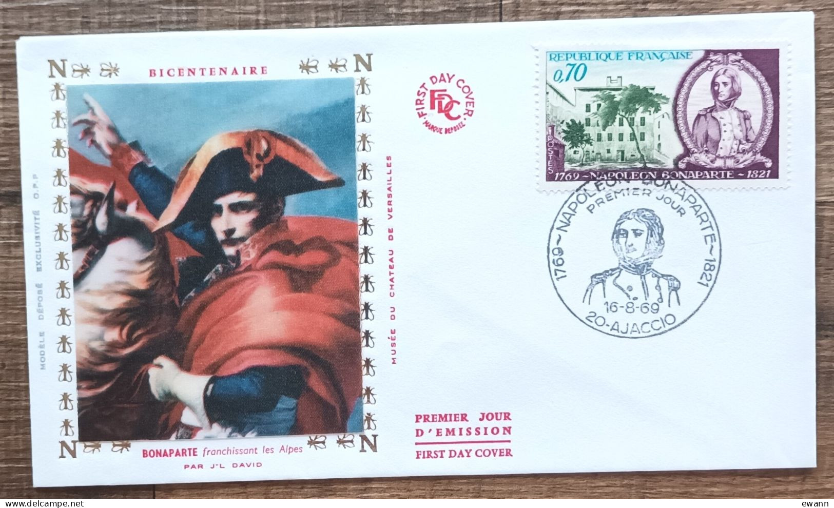 FDC 1969 - YT N°1610 - NAPOLEON BONAPARTE - AJACCIO - 1960-1969