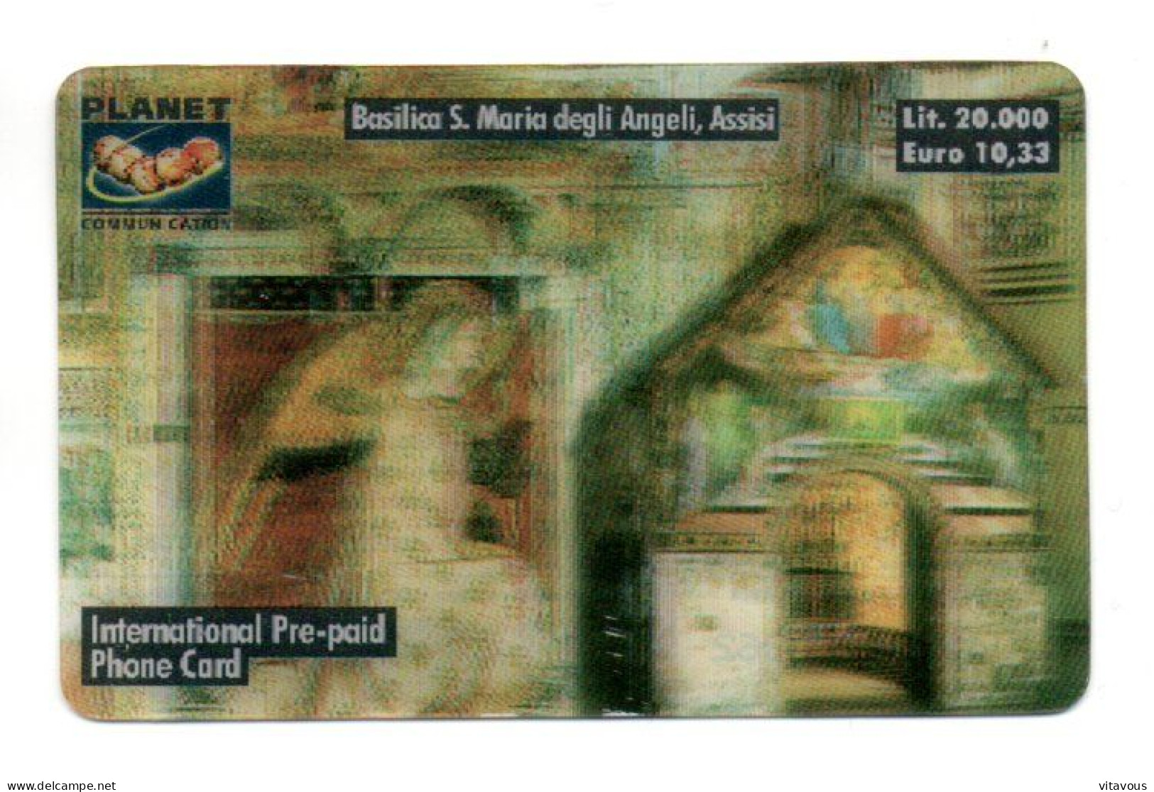 Basilique S.MARIA  DEGLI ANGELI Carte Prépayée Planet Italie 3 D Card   (K 382) - Public Special Or Commemorative