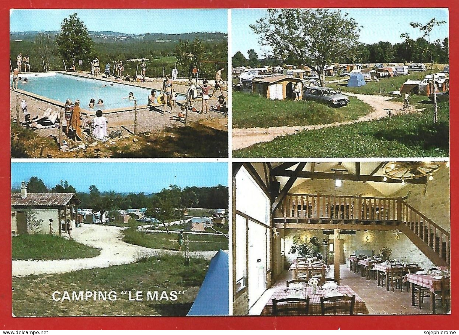 Les Eyzies-de-Tayac-Sireuil (24) Camping "Le Mas" 2scans 30-07-1984 Piscine Restaurant - Les Eyzies