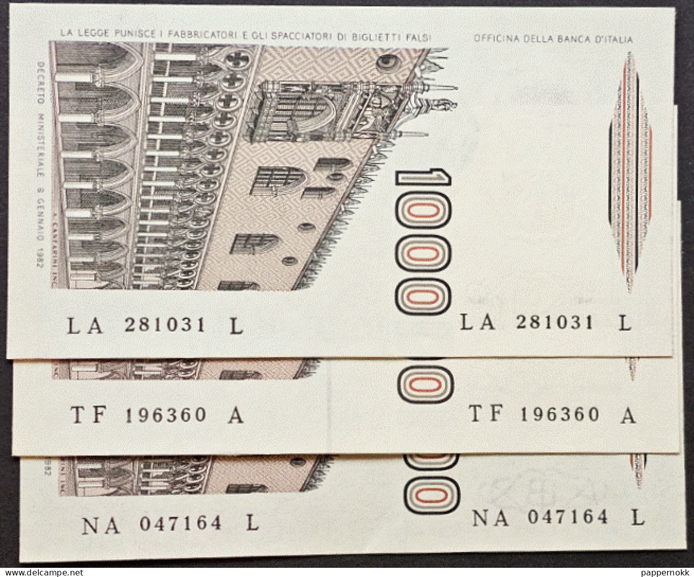 1000 Lire totale N° 38 ban.   Montessori N° 16  -  Marco  Polo  N° 17 cons.  -  VERDI n° 5 cons.  FDS  mai viste in giro