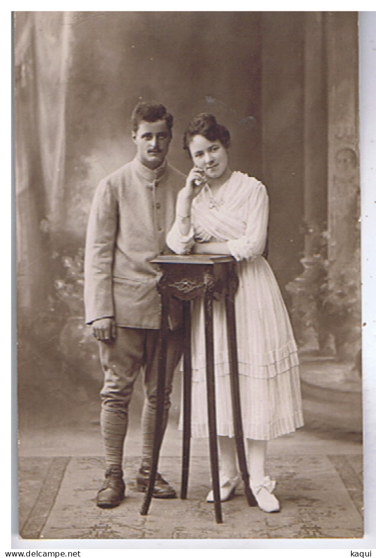 CP PHOTO - Soldat Et Sa Femme - Characters