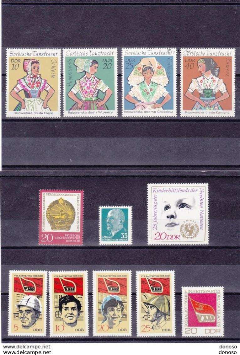 RDA 1971 Yvert 1358-1361 + 1365-1369 + 1378-1380 NEUF** MNH Cote : 7,50 Euros - Neufs