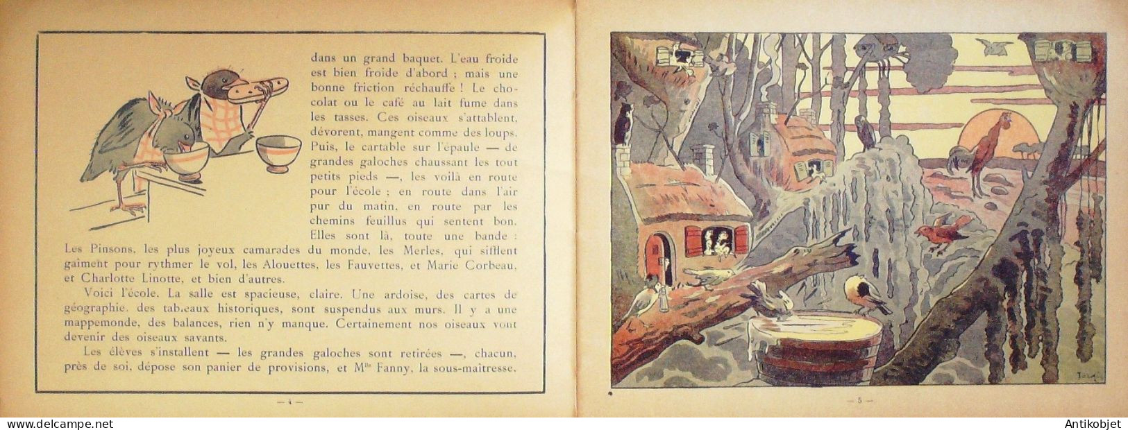 Jordic Le Pension Des Oiseaux édition Garnier Eo 1922 - Otros & Sin Clasificación