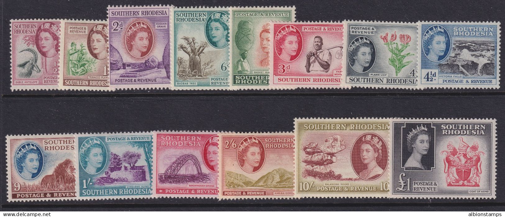 Southern Rhodesia, Scott 81-94 (SG 78-91), MLH/HR - Rhodésie Du Sud (...-1964)