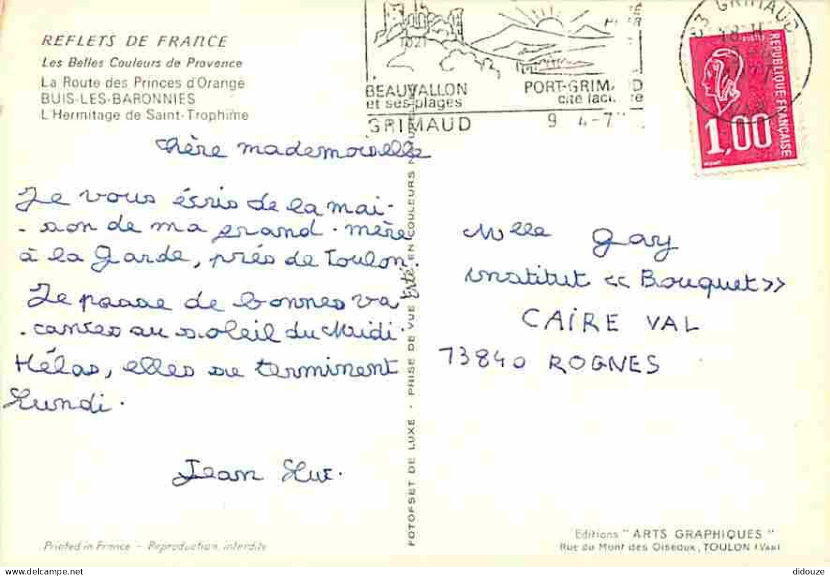 26 - Buis Les Baronnies - L'hermitage De Saint-Trophime - Flamme Postale De Grimaud - CPM - Voir Scans Recto-Verso - Buis-les-Baronnies