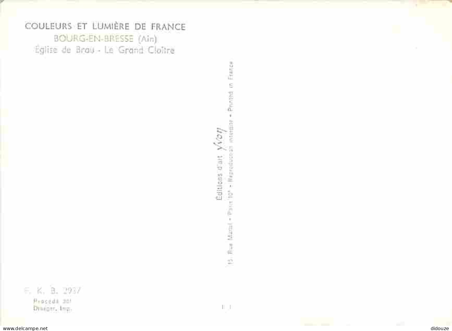 01 - Bourg En Bresse - Eglise De Brou - Le Grand Cloitre - Carte Neuve - CPM - Voir Scans Recto-Verso  - Eglise De Brou