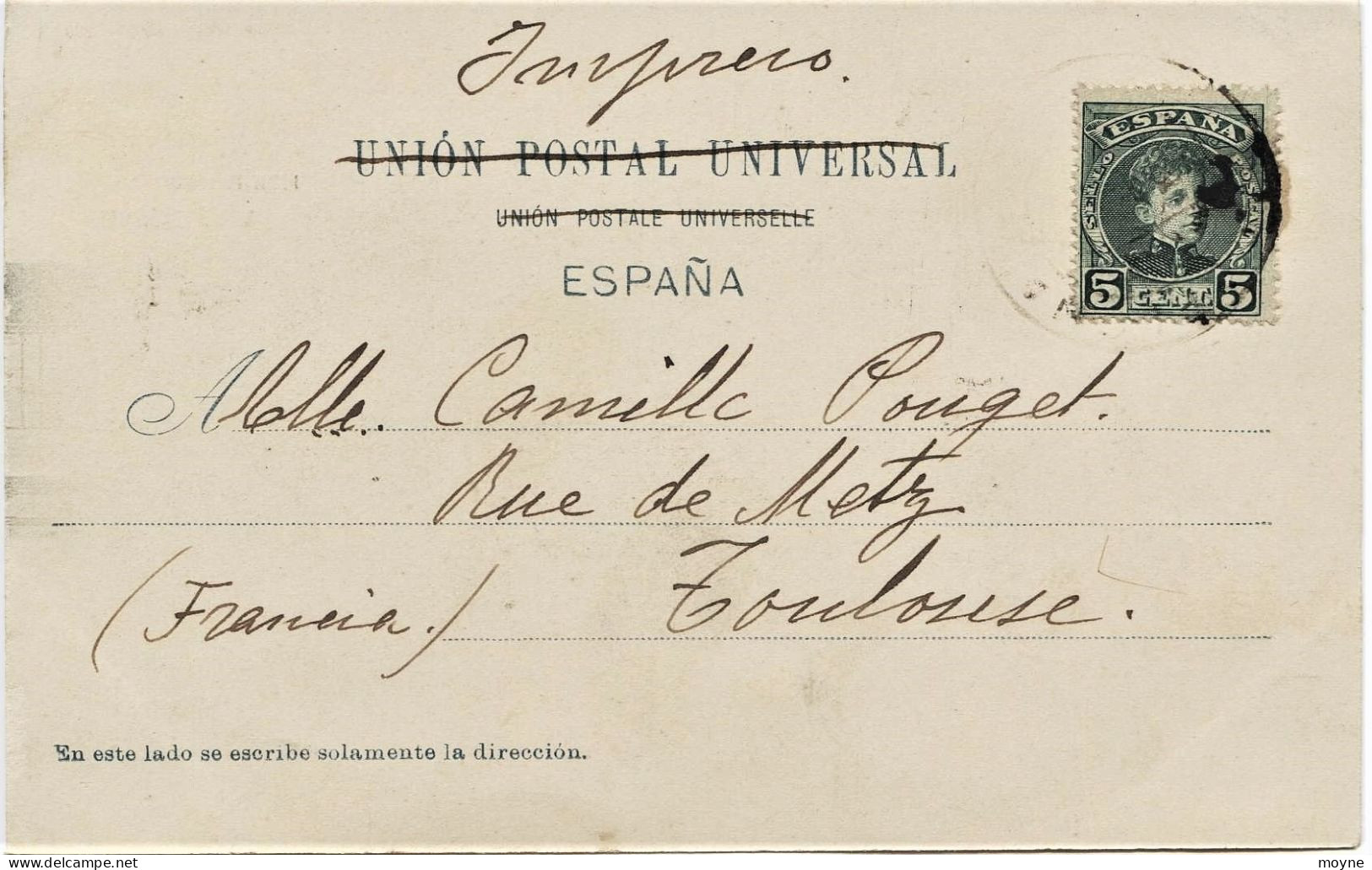 2277 - -BARCELONA  :   MONTJUICH     Circulée En 1901 Carte Du Collectionneur A.P.N.870 - RARE - Barcelona