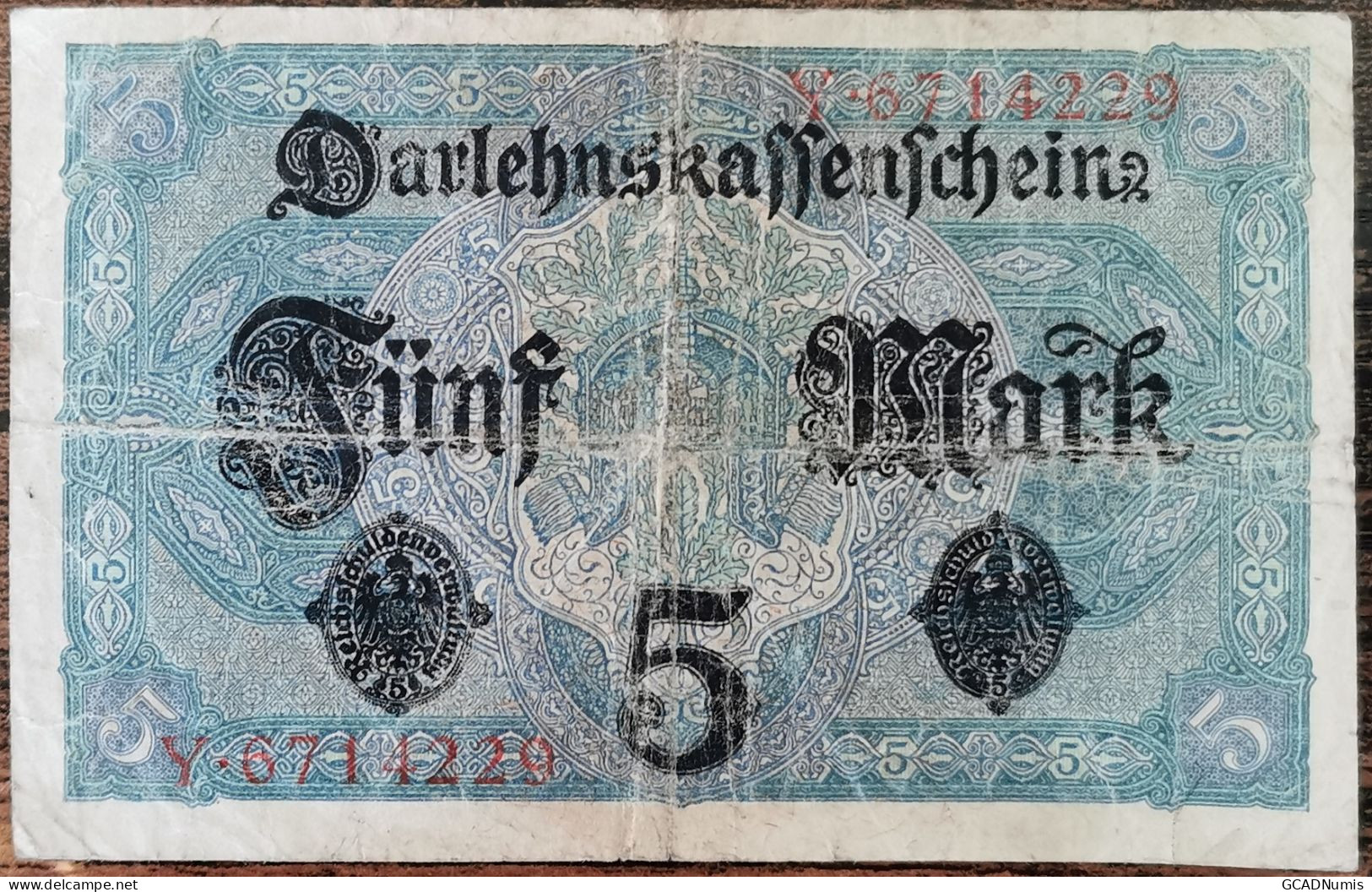 Billet Allemagne 5 Mark 1 - 8 - 1917 - 5 Mark