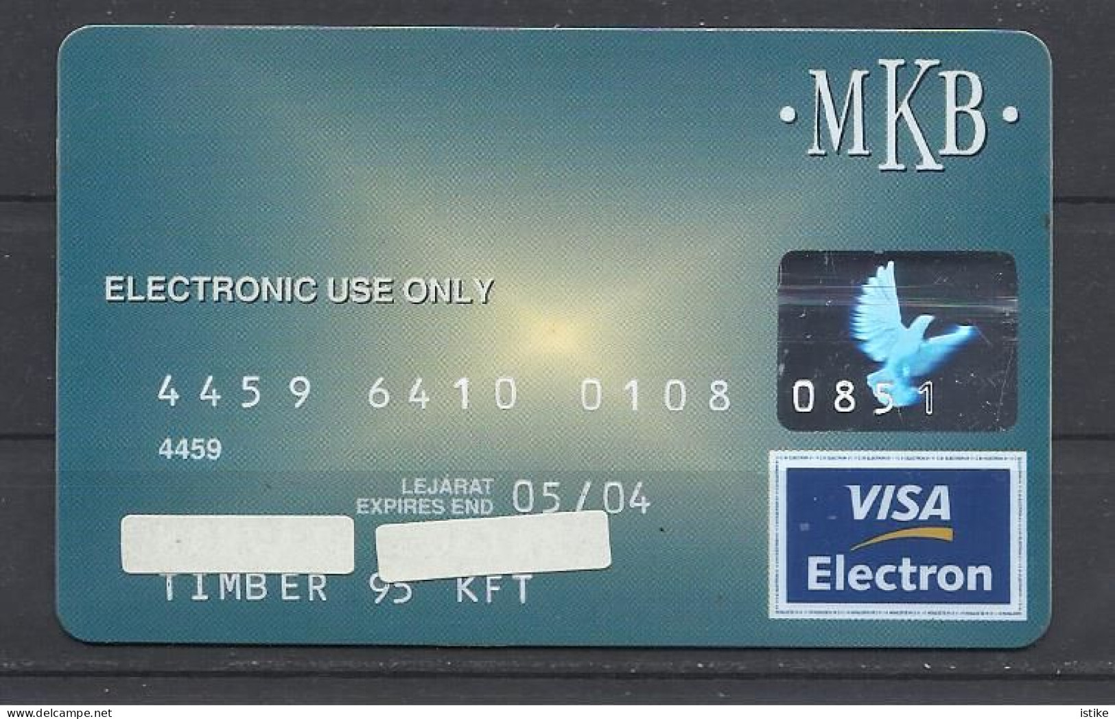 MKB, Hungarian  Foreign Trade Bank, 2004. - Cartes De Crédit (expiration Min. 10 Ans)