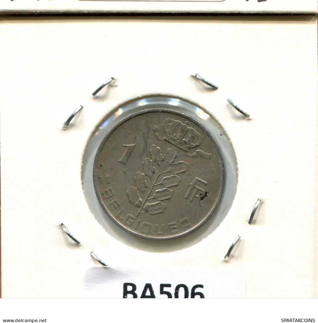 1 FRANC 1962 FRENCH Text BÉLGICA BELGIUM Moneda #BA506.E.A - 1 Franc