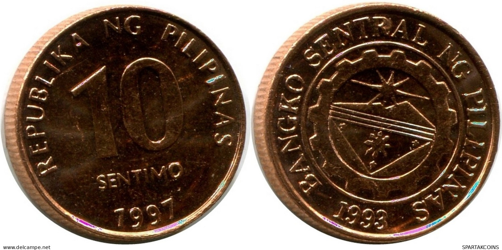 10 CENTIMO 1997 PHILIPPINEN PHILIPPINES UNC Münze #M10074.D.A - Philippinen