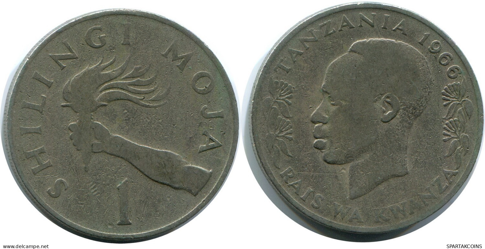 1 SHILLING 1966 TANZANIA Moneda #AR922.E.A - Tansania