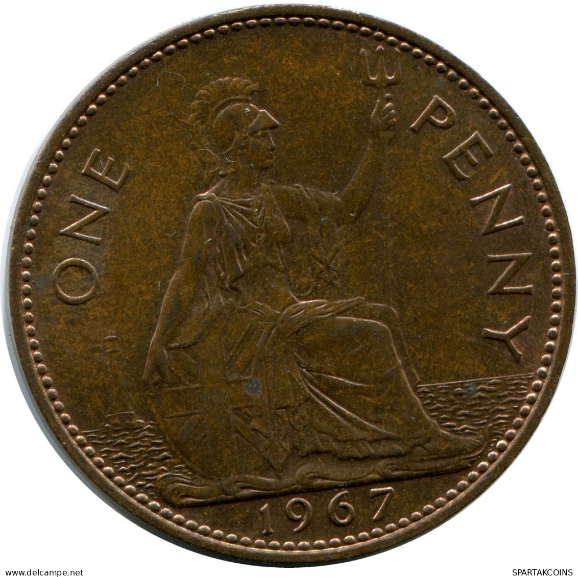 PENNY 1967 UK GROßBRITANNIEN GREAT BRITAIN Münze #AZ004.D.A - D. 1 Penny