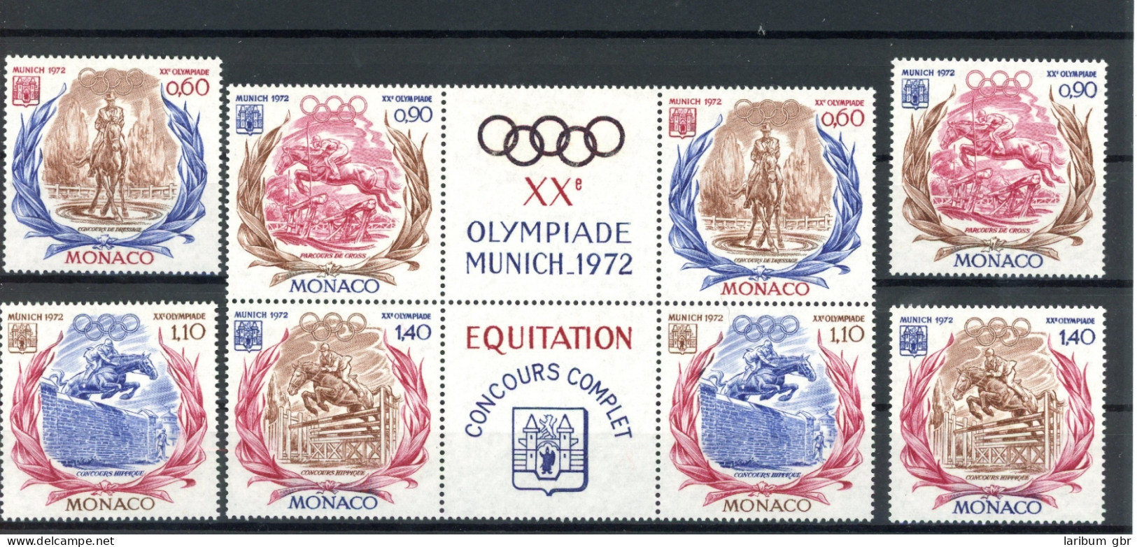 Monaco 1045-1048 + 4er Block Postfrisch Olympia #ID290 - Autres & Non Classés