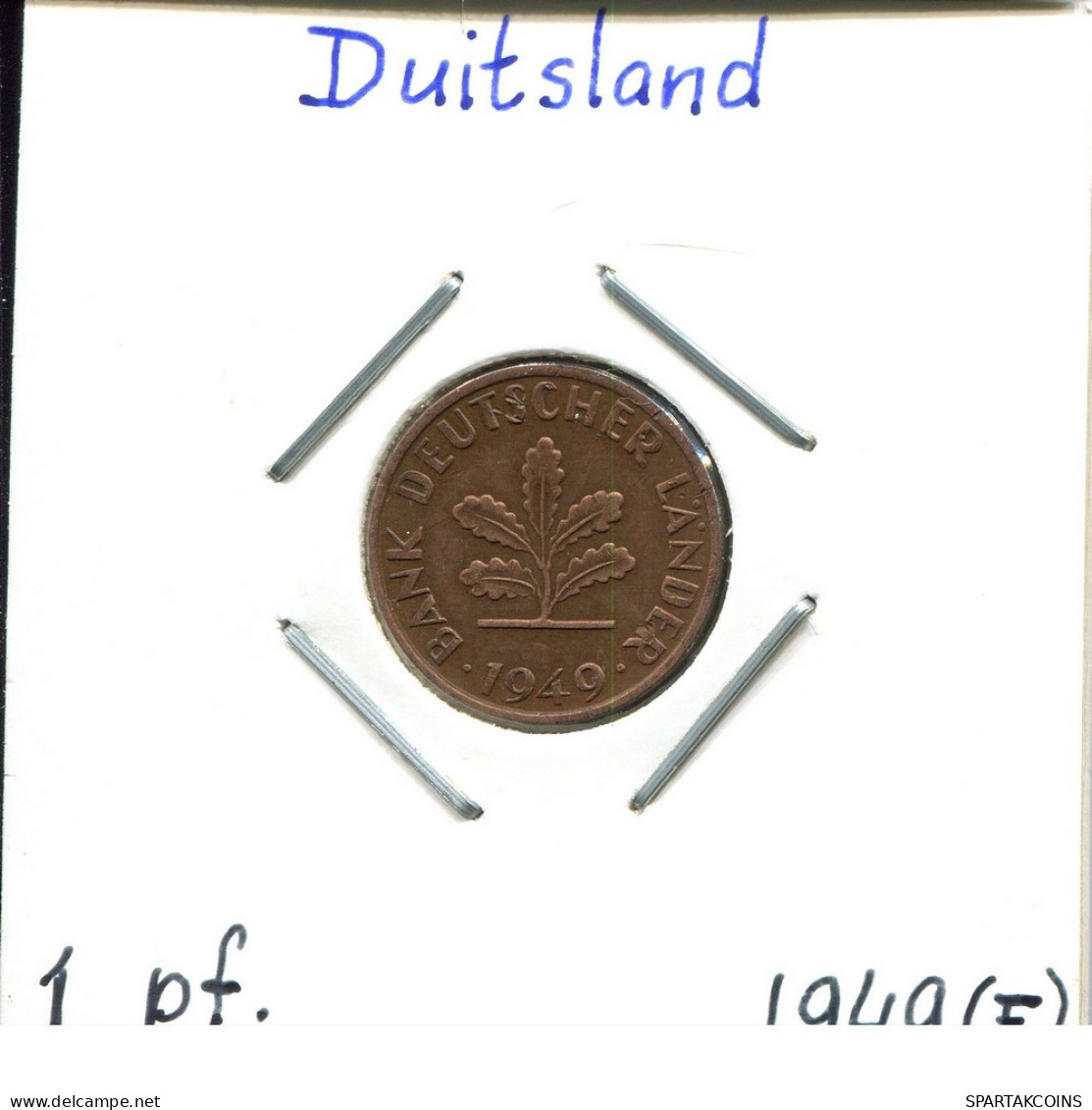 1 PFENNIG 1949 F WEST & UNIFIED GERMANY Coin #DB999.U.A - 1 Pfennig