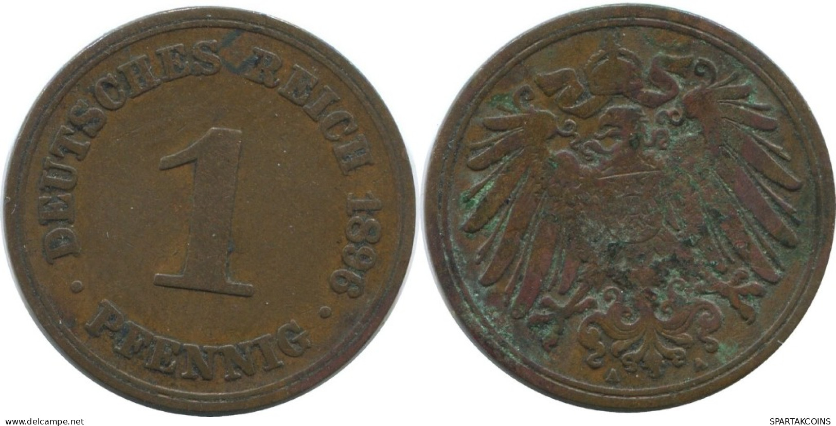 1 PFENNIG 1896 A ALEMANIA Moneda GERMANY #AE610.E.A - 1 Pfennig