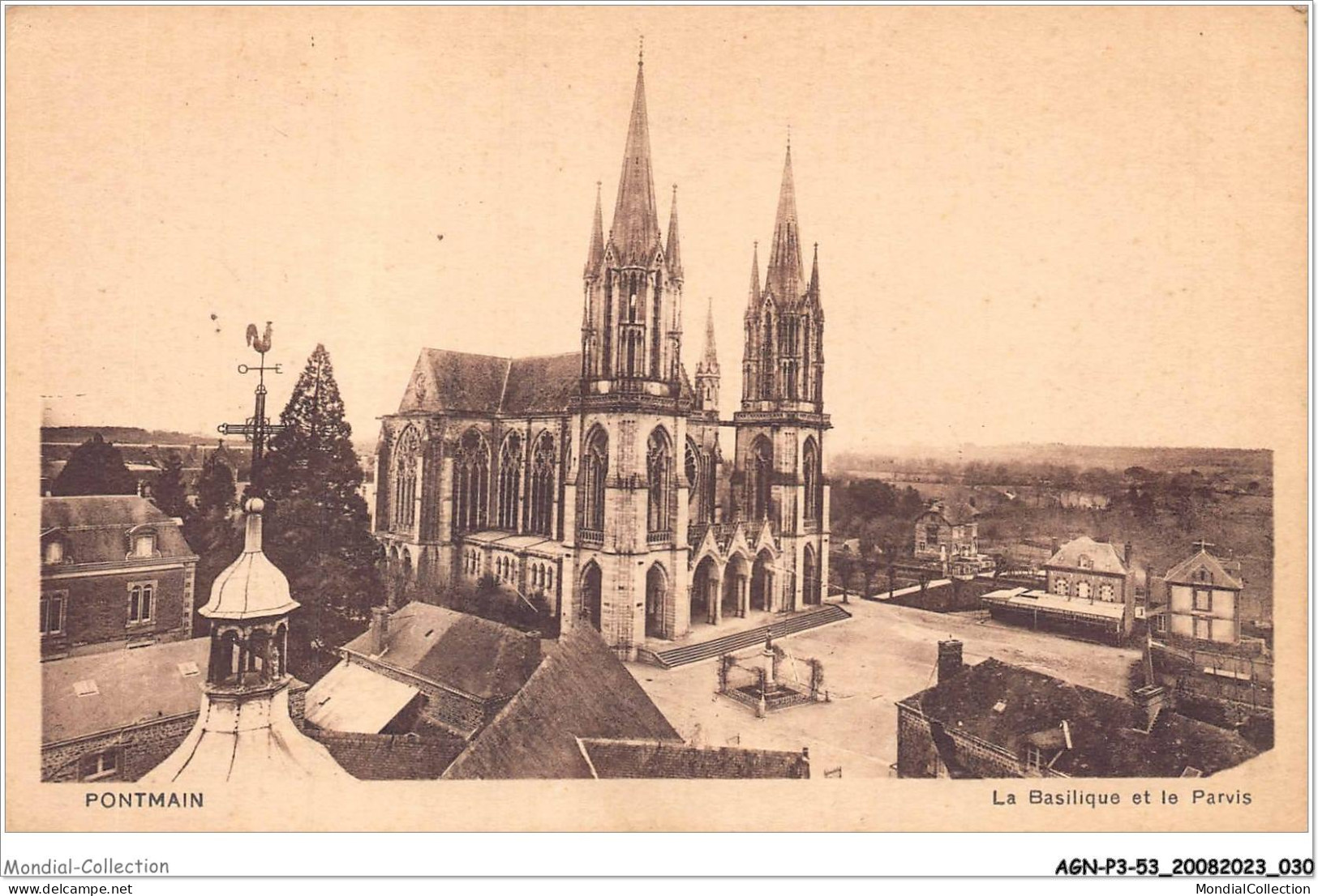 AGNP3-0180-53 - PONTMAIN - La Basilique Et Le Parvis - Pontmain