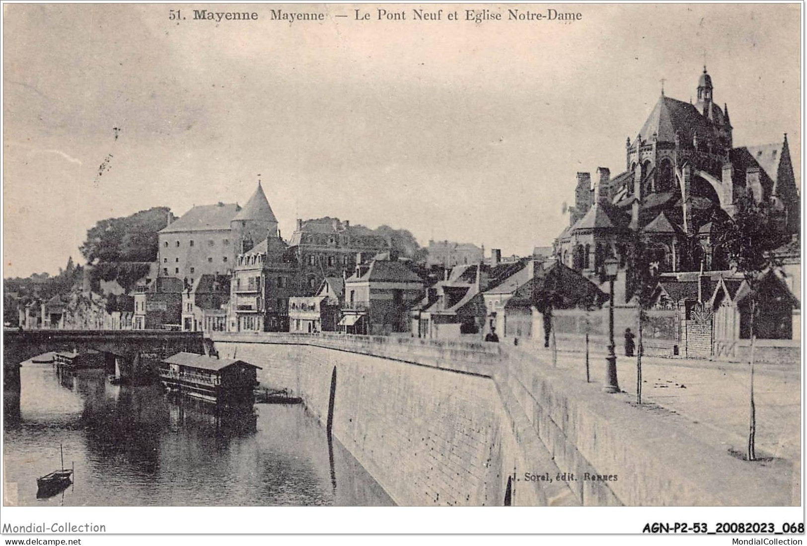 AGNP2-0108-53 - MAYENNE - Le Pont Neuf Et Eglise Notre-dame - Mayenne