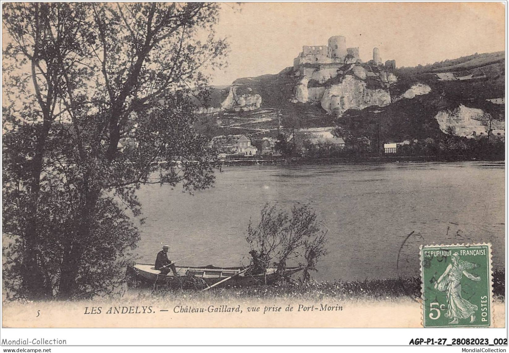 AGPP1-0002-27 - LES-ANDELYS - Chateau Gaillard, Vue Prise Sur De Port-Morin  - Les Andelys