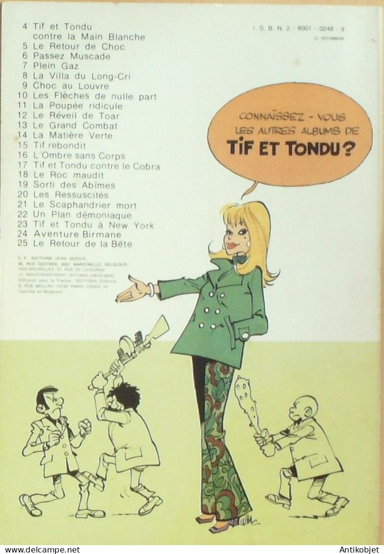 Tif Et Tondu Le Roc Maudit N°18 Illustré Par Dupuis 1972 - Andere Magazine
