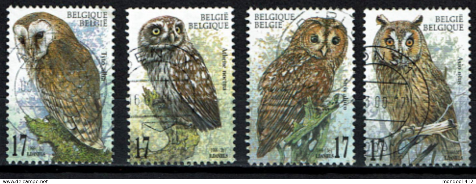 België 1999 OBP 2805/2808 - Y&T 2805/08 - Nature, Chouettes Et Hibou, Natuur, Uilen - Oblitérés