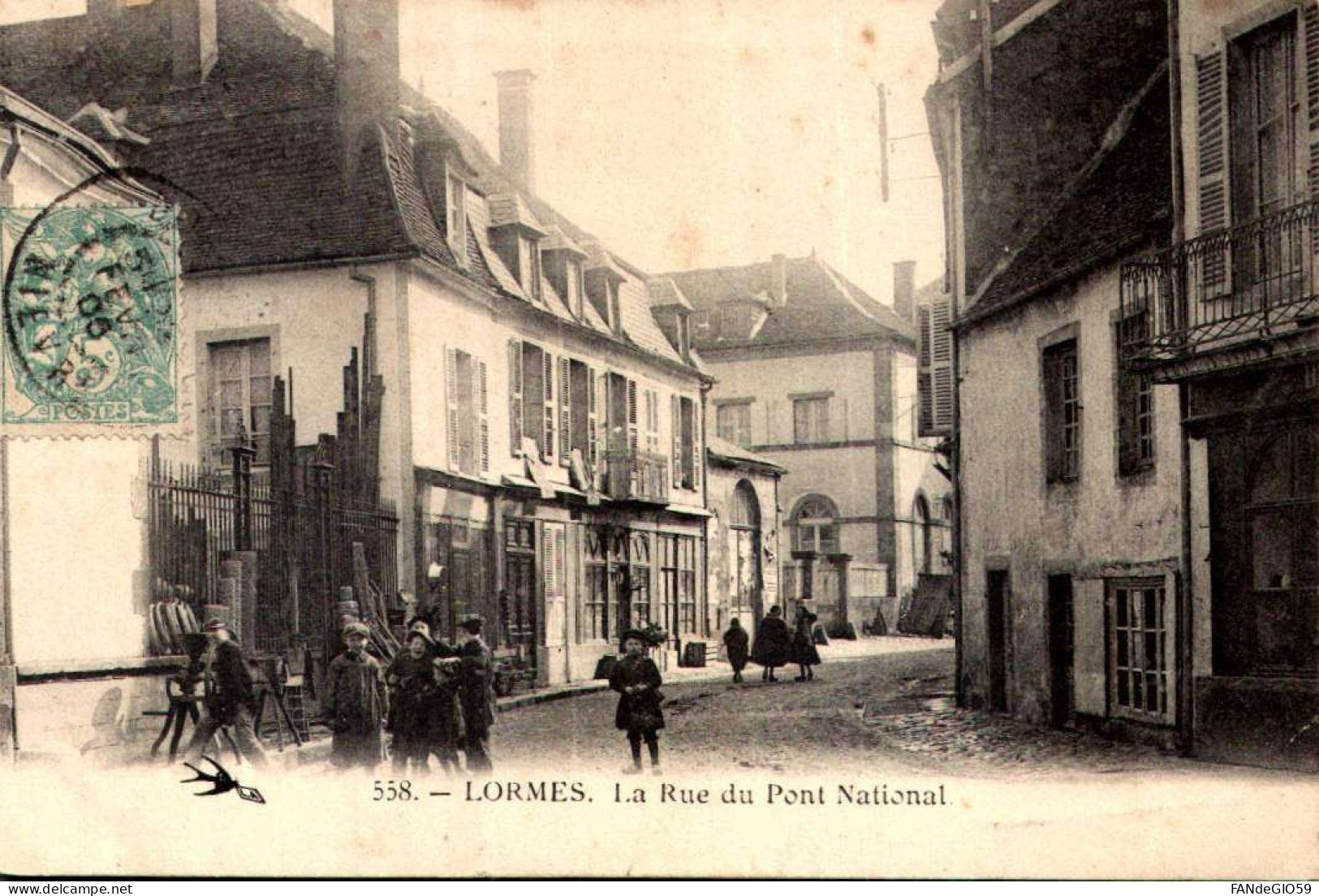 Nièvre : LORMES : La Rue Du Pont National /// 112 - Lormes