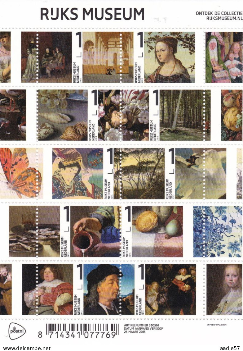 Netherlands Pays Bas 2013 Famous Paintings Rijksmuseum Amsterdam MNH** - Other & Unclassified