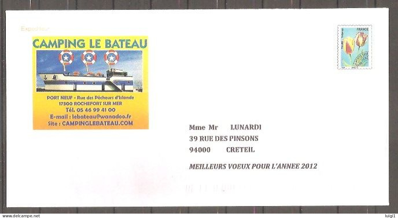 FRANCE - PAP Entier Postal PREOBLITERE , Illustré " Fleur Tulipe " ( Y&T N° 254 ). Circulé. - Prêts-à-poster:  Autres (1995-...)