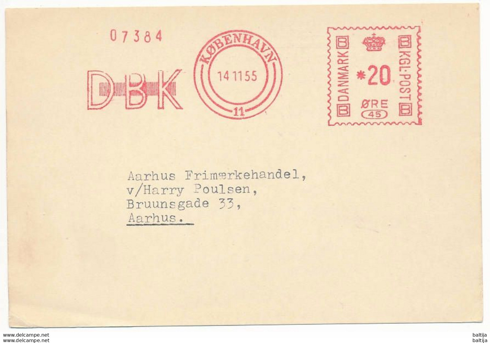 EMA Meter Slogan Postcard Hasler / DBK, Book Store, Publisher - 14 November 1955 København 11 - Briefe U. Dokumente