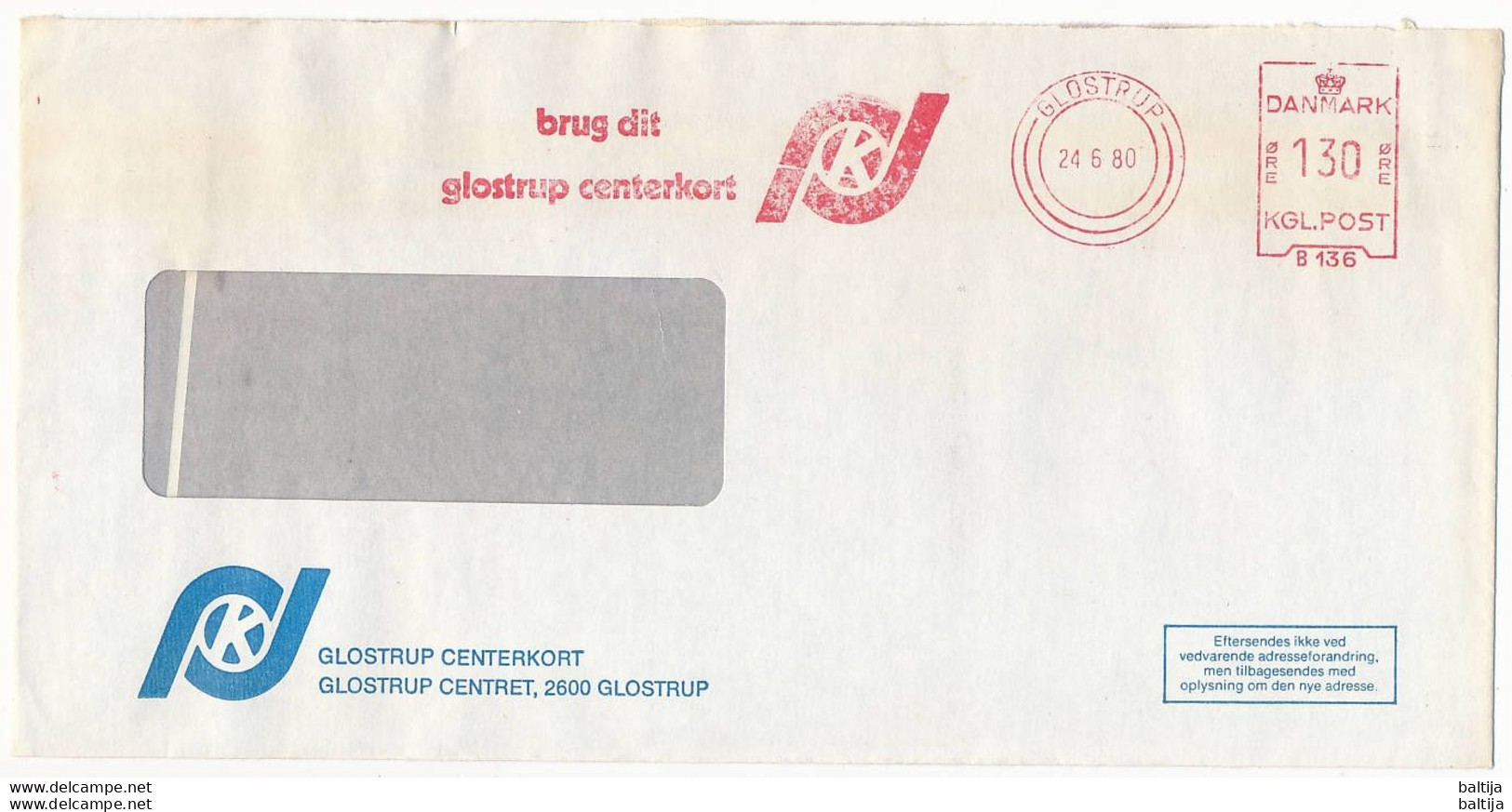 EMA Meter Slogan Cover Hasler / Glostrup Centret - 24 June 1980 Glostrup - Lettres & Documents