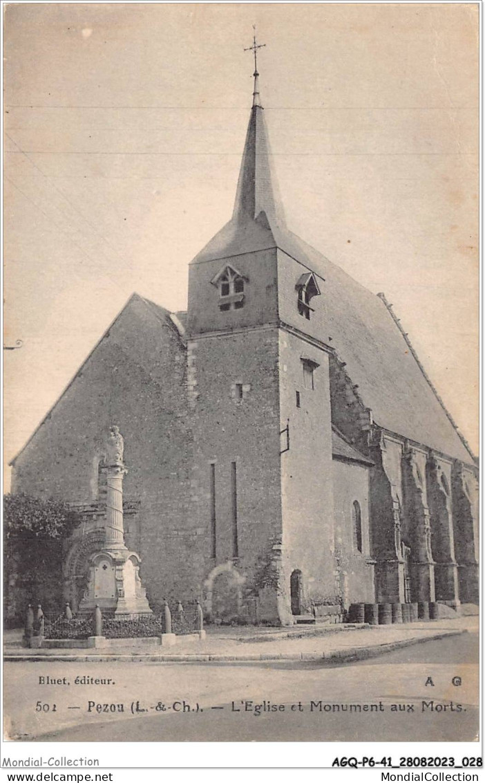 AGQP6-0399-41 - PEZOU - L'église Et Monument Aux Morts - Vendome