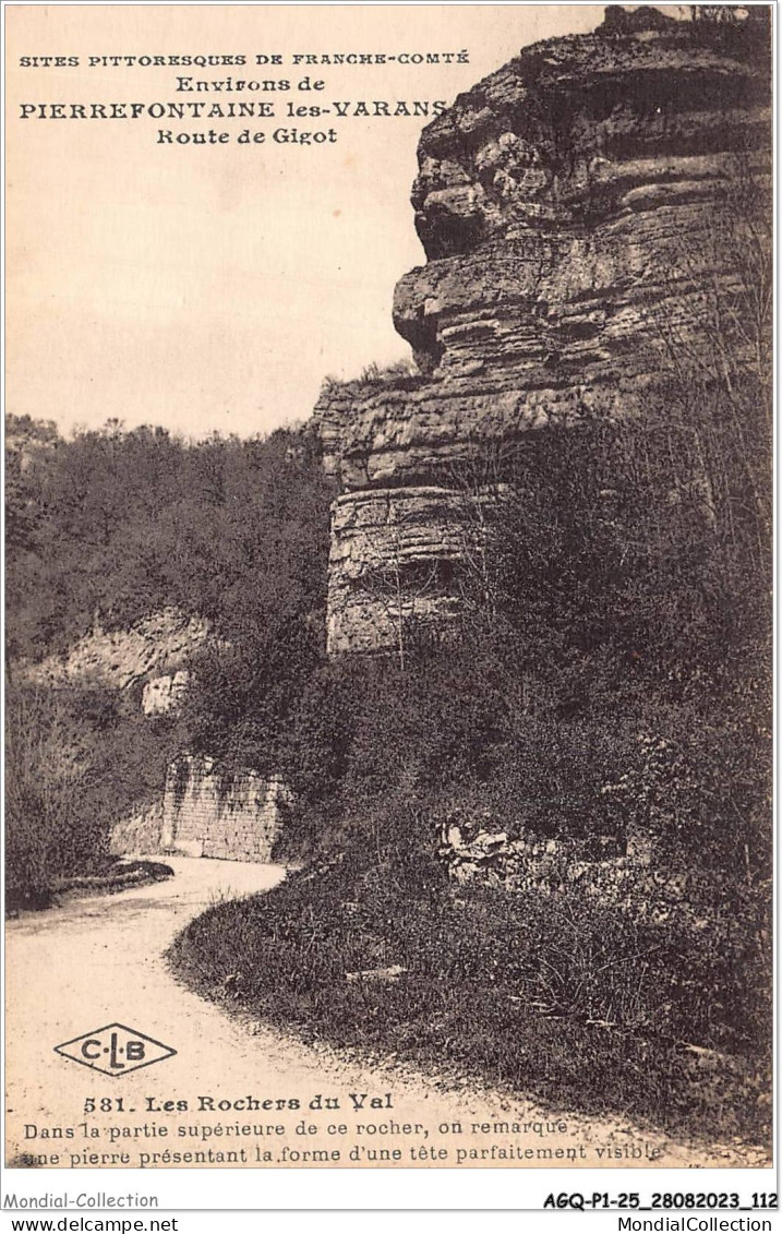 AGQP1-0057-25 - ENVIRONS DE PIERREFONTAINE-LES-VARANS - Route De Gigot - Les Rochers Du Val - Pontarlier