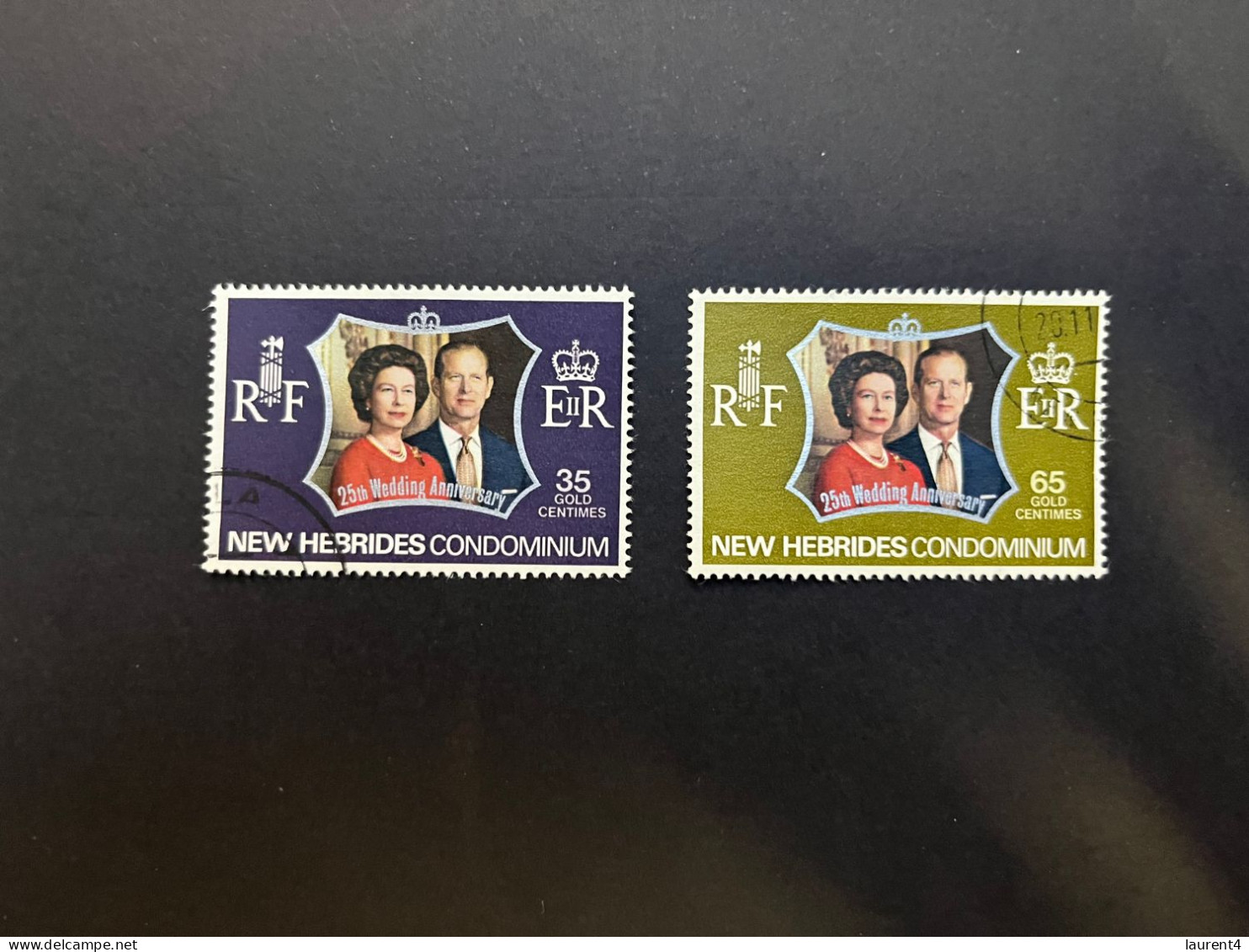 11-5-2024 (stamp) Used - New Hebrides / Nouvelle Hébrides - Royal Wedding 25th Anniversary - Vanuatu (1980-...)