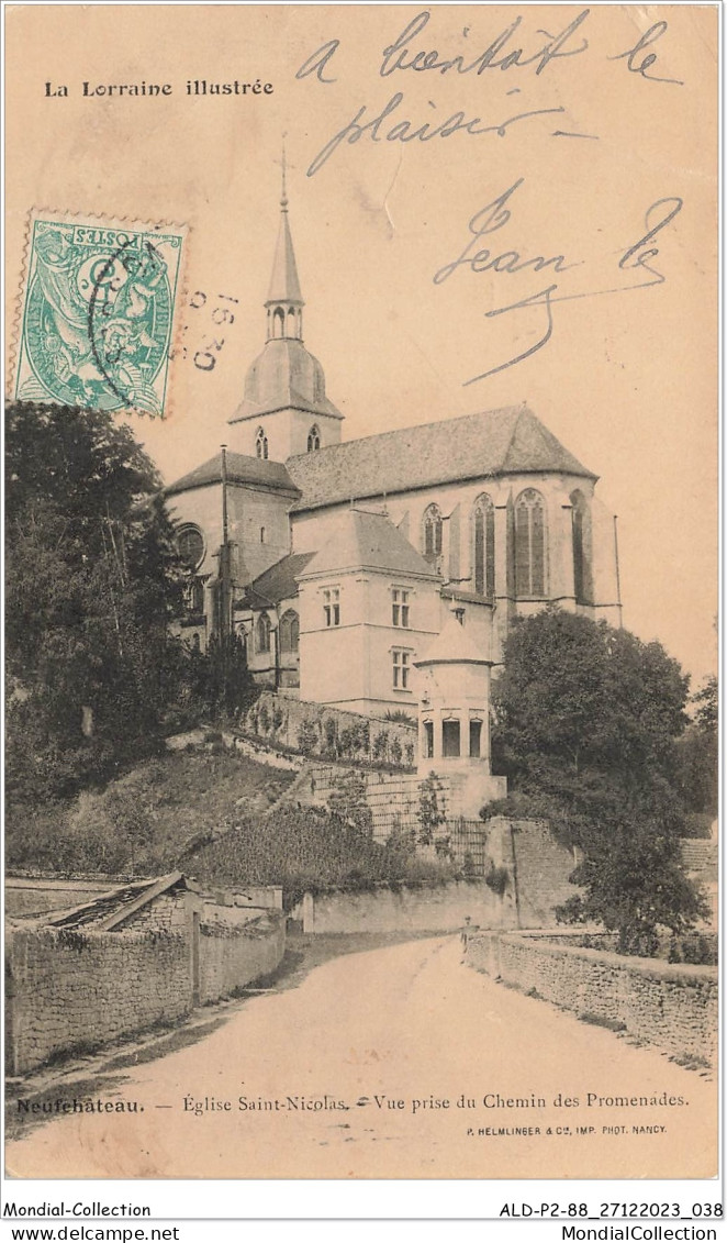 ALDP2-88-0120 - NEUFCHATEAU - église St-nicolas - Vue Prise Du Chemin Des Promenades - Neufchateau