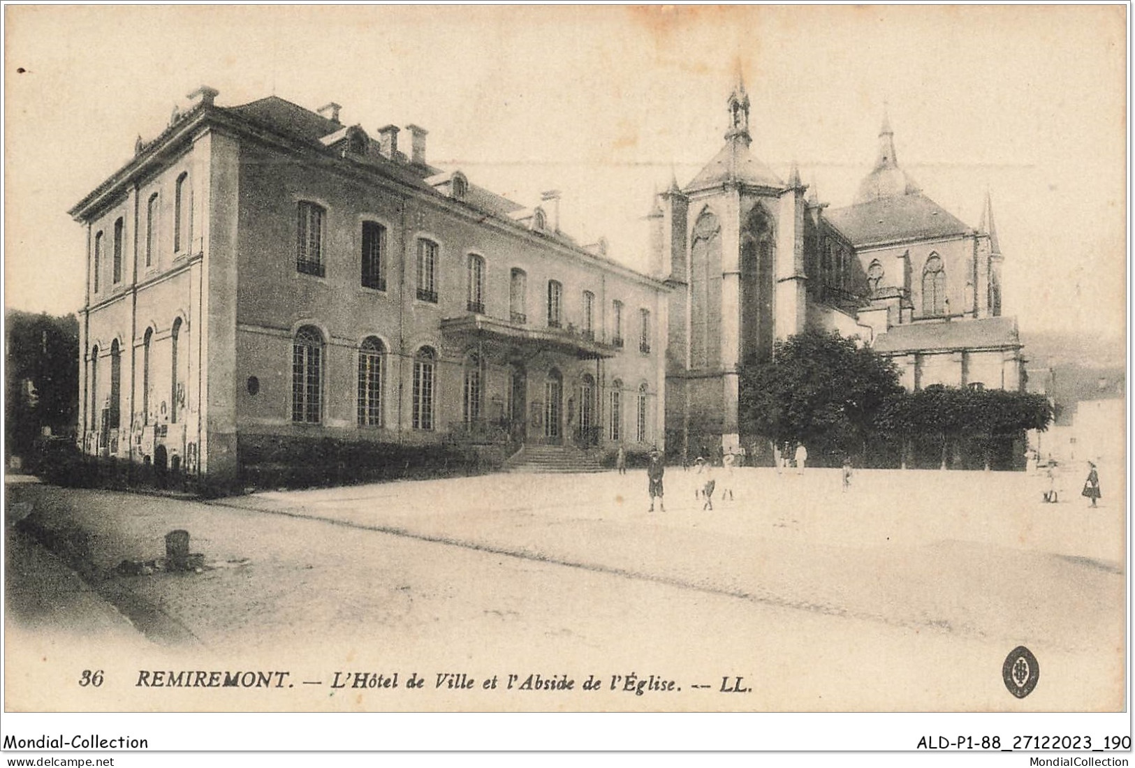 ALDP1-88-0096 - REMIREMONT - L'hôtel De Ville Et L'abside De L'église - Remiremont