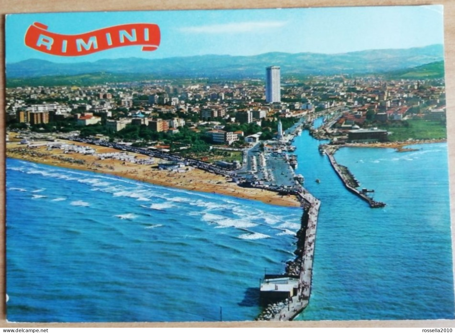 CARTOLINA ITALIA 1975 RIMINI VEDUTA AEREA  Italy Postcard ITALIEN Ansichtskarten - Rimini