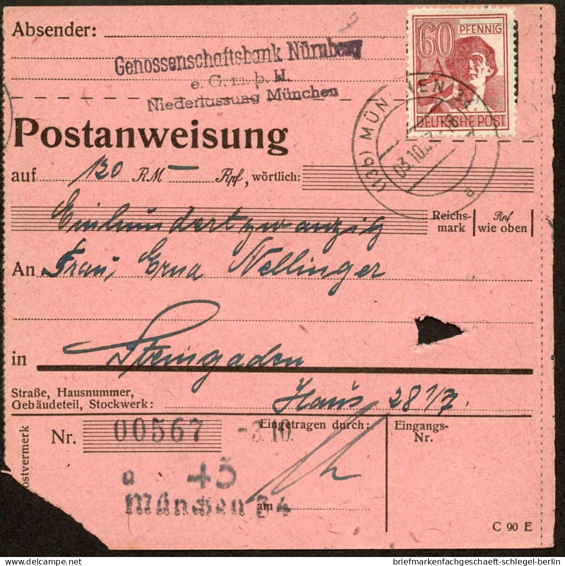 Gemeinschaftsausgaben, 1947, 956 EF, Brief - Other & Unclassified