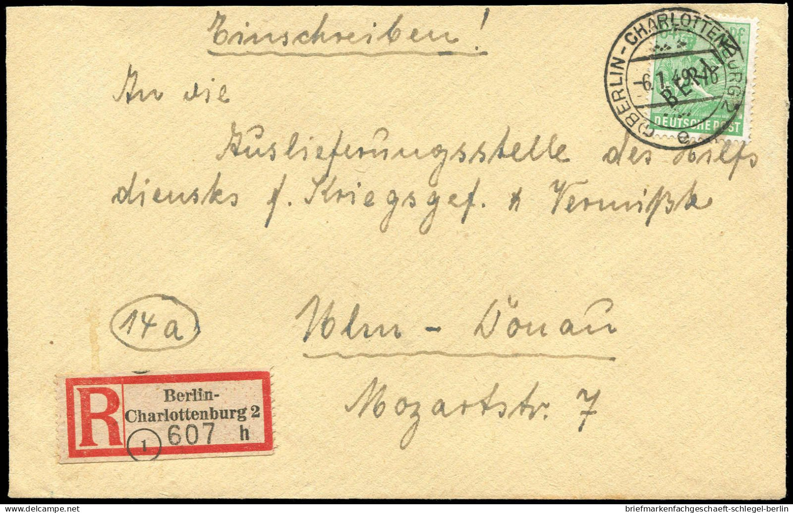 Berlin, 1949, 16 EF, Brief - Otros & Sin Clasificación