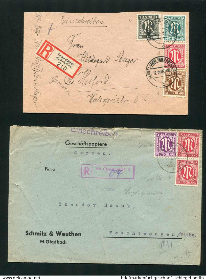 Amerik.+Brit. Zone (Bizone), 1945, 5(2) + 29 U.a., Brief - Brieven En Documenten