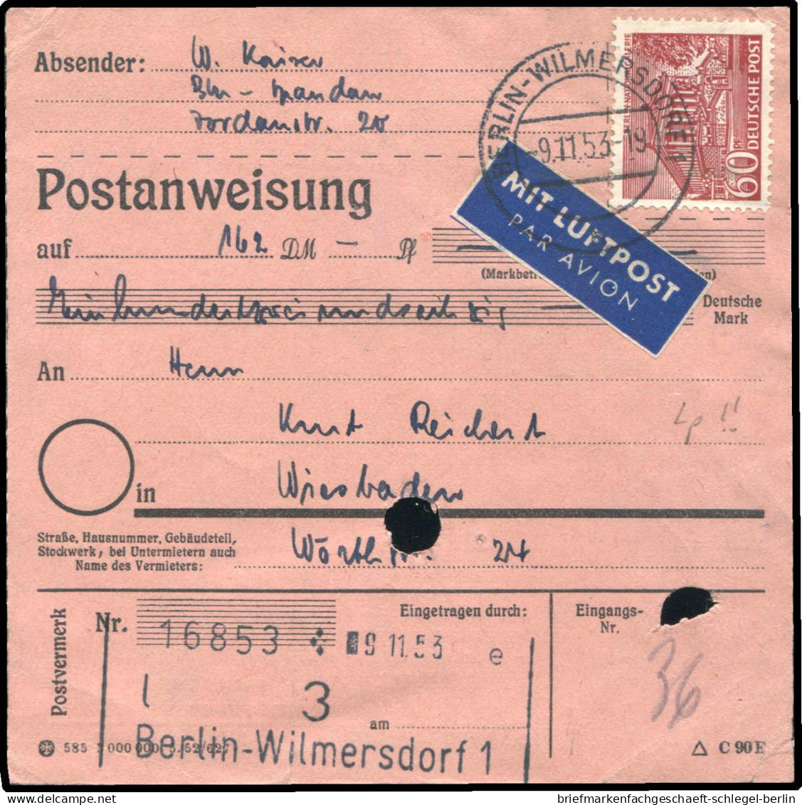 Berlin, 1953, 54, 44, Brief - Sonstige & Ohne Zuordnung