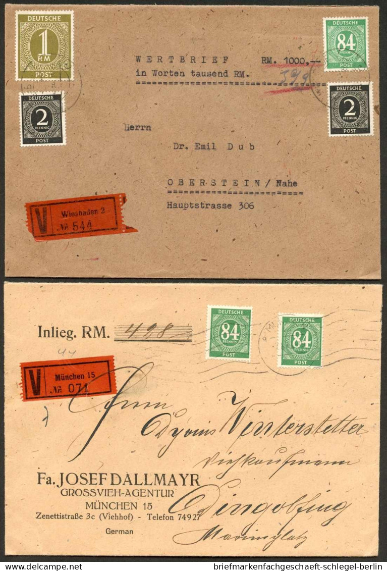 Gemeinschaftsausgaben, 1947, 936 (2) - 912(2),936, 937, Brief - Sonstige & Ohne Zuordnung