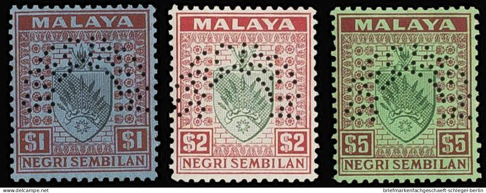 Malaiische Staaten Negri Sembilan, 1935, 20-38 Spec., Ungebraucht - Asia (Other)