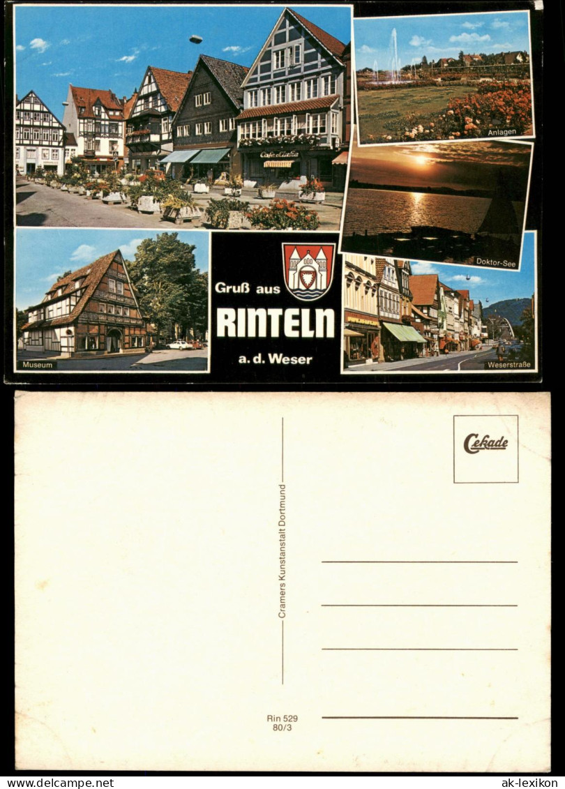 Ansichtskarte Rinteln Markt, Cafe, Weserstraße 1980 - Rinteln