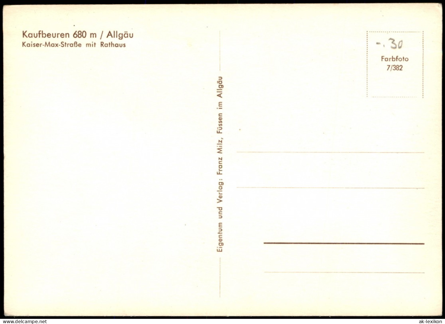 Ansichtskarte Kaufbeuren Kaiser Max-Straße 1978 - Kaufbeuren