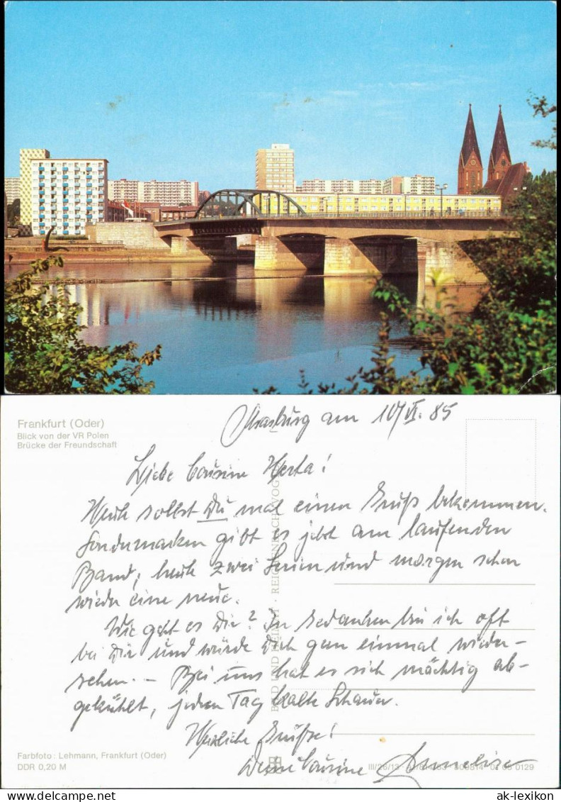 Frankfurt (Oder) Blick Von Der VR Polen -  Brücke Der Freundschaft 1981 - Frankfurt A. D. Oder